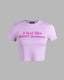 Lettered Cotton Short-Sleeve Top