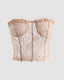 Corset-Style Polyester Top with Lace Detailing