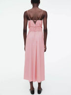 Pleated Cami Midi Dress