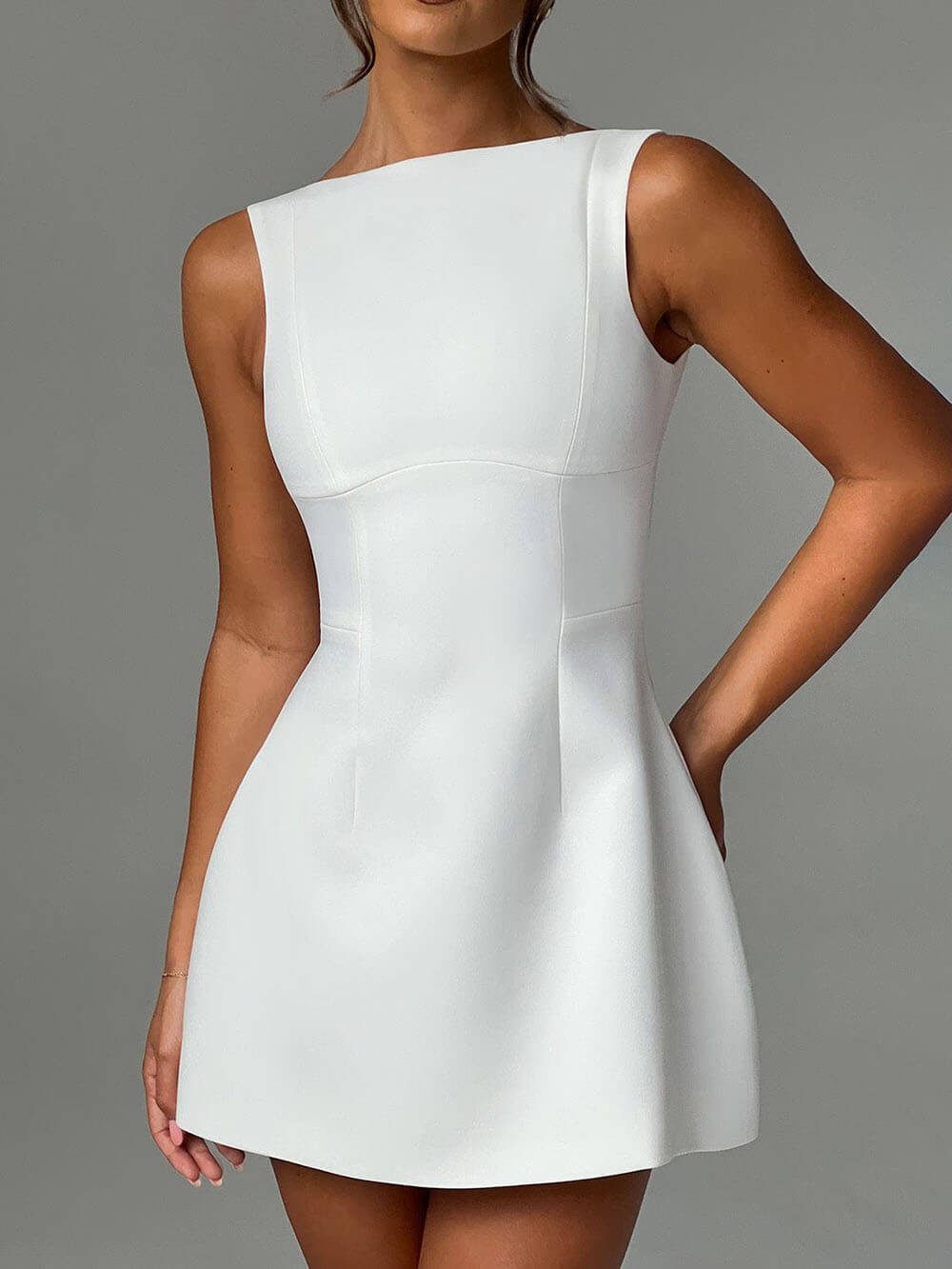 Open-Back Sleeveless Mini Dress