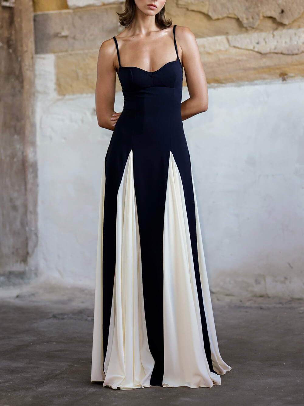 Tulle A-Line Slip-Style Maxi Dress
