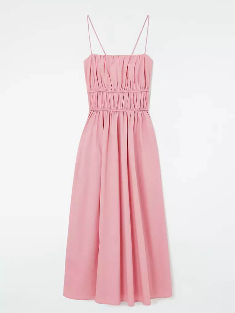 Pleated Cami Midi Dress