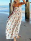 Pleated Printed Maxi Dress with Pockets