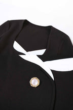 Bodycon Dress with Button Front