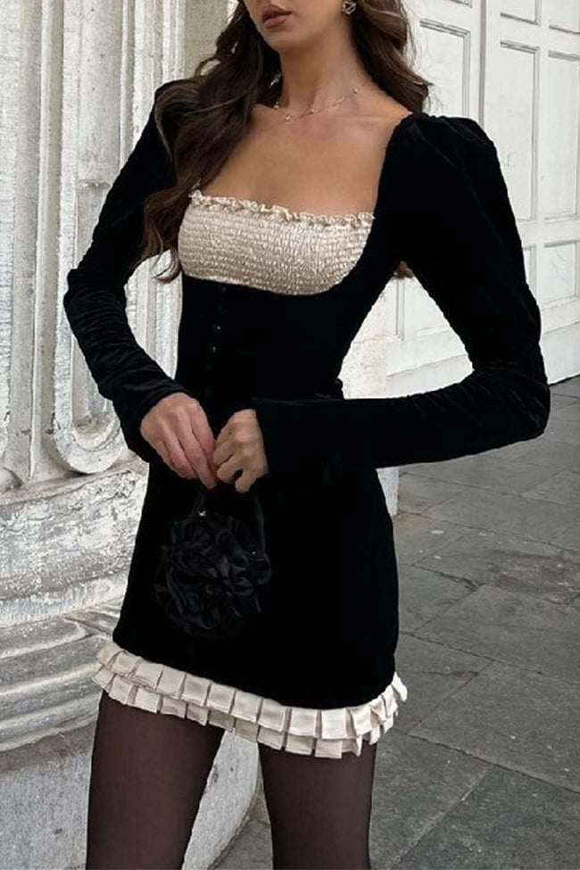 Bodycon Contrast-Detail Panelled Dress Main image
