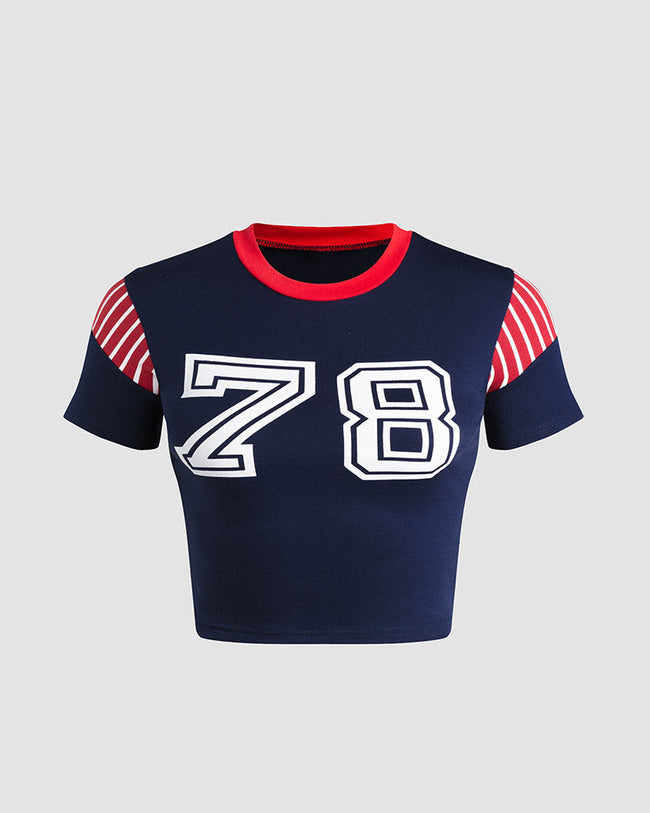 Number-78 Stretch-Blend Polyester T-Shirt Main image
