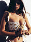 Bandage-Style Crochet Top with Polyester Fabric