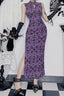 Vintage-Inspired Gothic Purple Dress