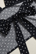 Polka-Dot Open-Back Halter Cropped Top