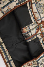 Cat-Motif Jacquard Jacket with Button Front