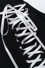 Gothic Polyester Dress in Black