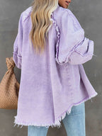 Cotton Polyester Jeans with Layered Details