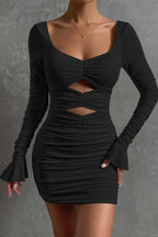 V-Neck Cutout Dress