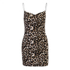 Sleeveless Leopard-Print Bodycon Dress