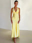 Plunging V-Neck Sleeveless Maxi Dress