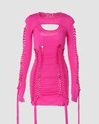 Polyester Bodycon Cutout Dress