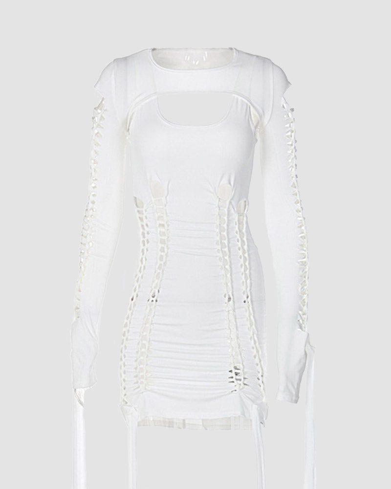 Polyester Bodycon Cutout Dress