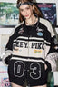 Vintage-Inspired Polyester Jacket with Foldover Collar