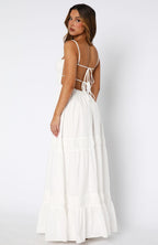 Cotton Maxi Dress with Ruching
