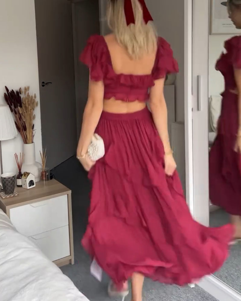 Dress with Ruffle Details