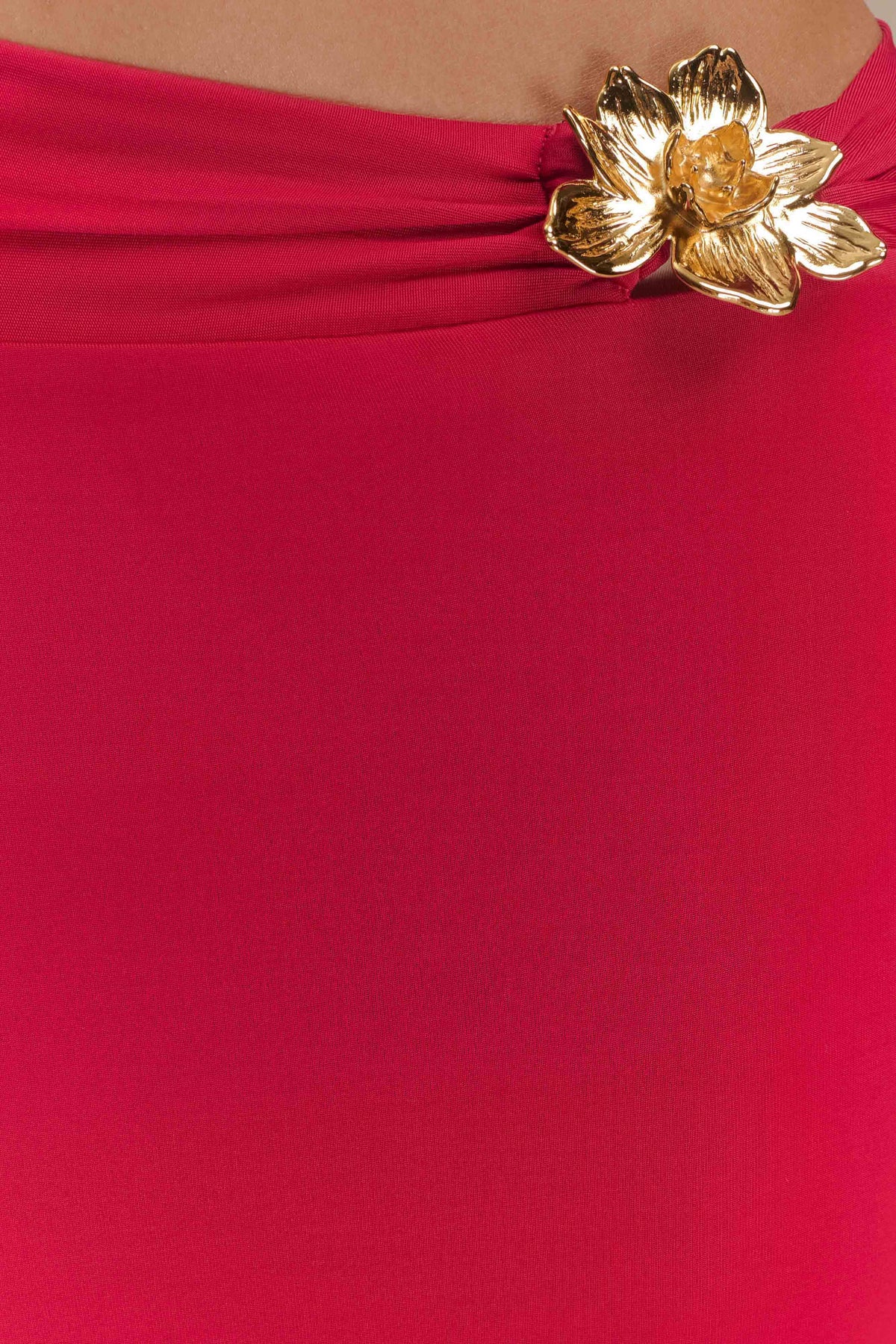 Floral Metal-Detail Matching Set