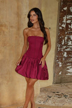 Satin Dress with Panel Details