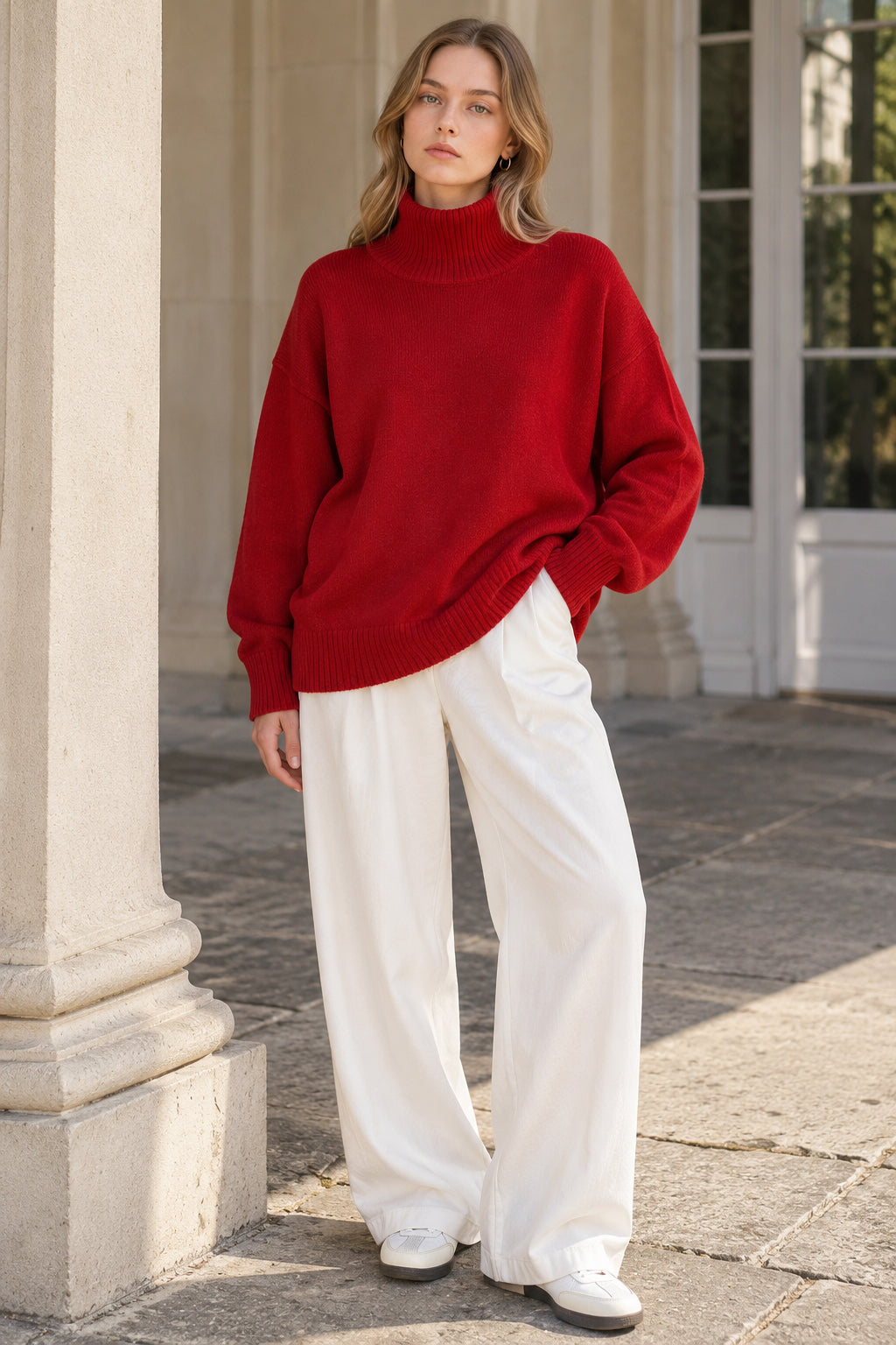 Oversize Vintage Turtleneck Winter Sweater