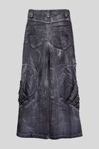 Distressed Denim Jeans in a Wide-Leg Fit