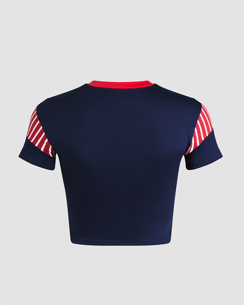 Number-78 Stretch-Blend Polyester T-Shirt