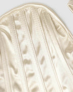 Satin Stretch-Blend Cropped Corset Top with Cotton Fabric