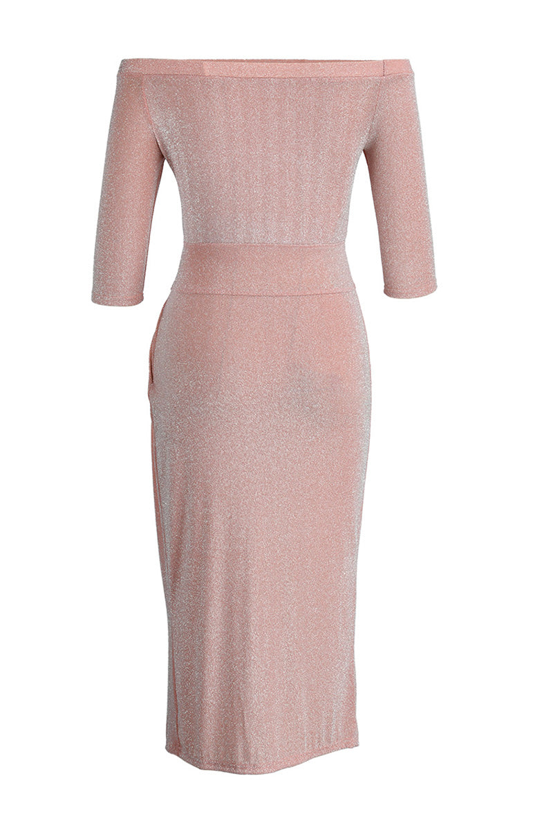 Wrap-Style Maxi Dress with Slit Detail