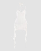 Rose-Detail Polyester Dress with Cami Straps