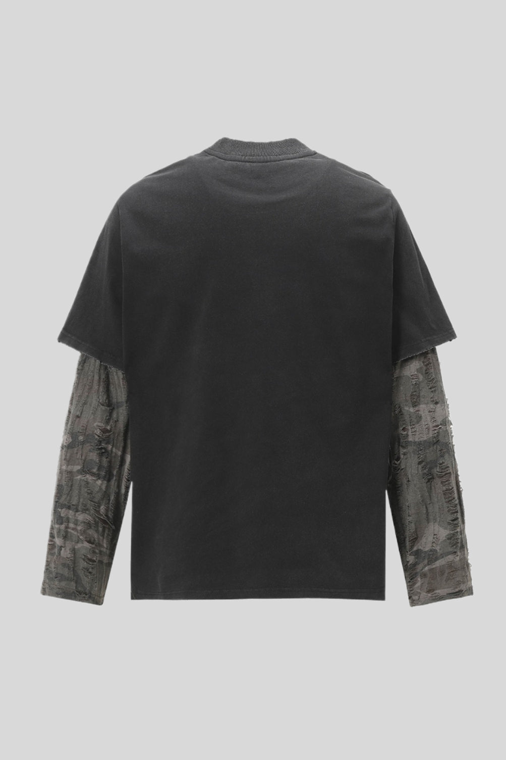 Lettered Camo-Print Layered T-Shirt