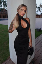 Cutout Maxi Dress with Sleeveless Cut