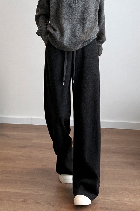 Wool-Blend Knit Pants with Fleece Lining Main image