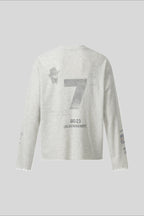 Flag-Graphic Number-Graphic T-Shirt with Washed Finish