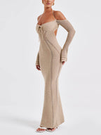 Cutout Slim-Fit Dress with Open Back