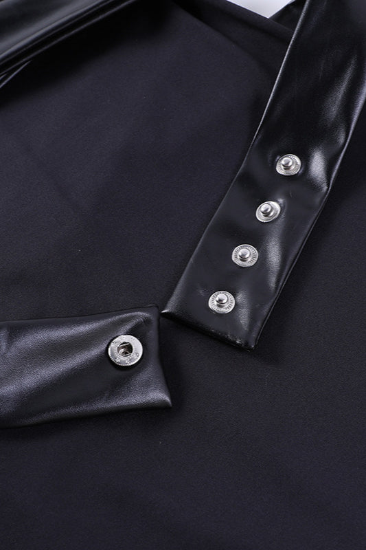 Slim-Fit Mini Dress with Gothic Styling