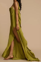 Open-Back Maxi Dress with Sleeveless Cut