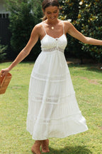 A-Line Ruffled Strap-Detail Dress