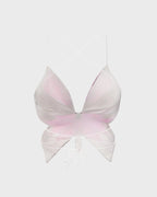 Sequined Polyester Top with Butterfly Details