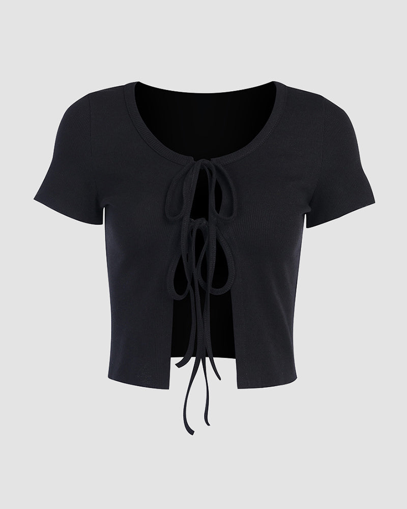 Slit-Detail Stretch-Blend Cami Top with Polyester Fabric