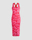Strawberry-Print Cross-Detail Cotton Dress