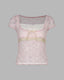 Lace Cotton Top with Ribbon Details