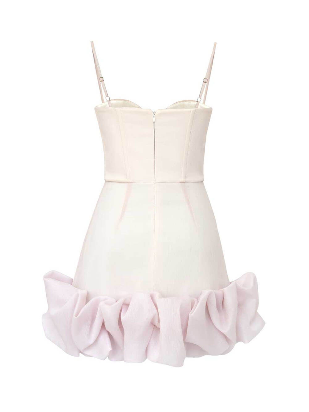 Draped Mini Dress with Ruffle Details