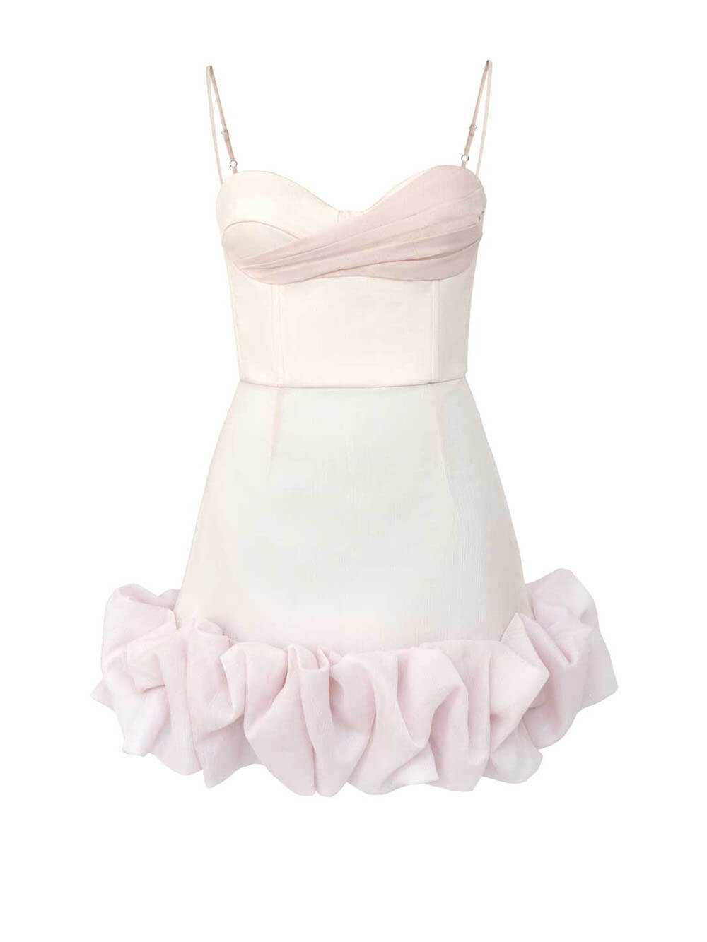 Draped Mini Dress with Ruffle Details