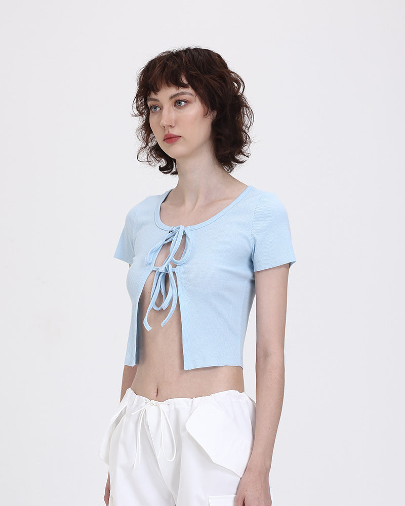 Slit-Detail Stretch-Blend Cami Top with Polyester Fabric