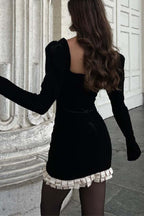 Bodycon Contrast-Detail Panelled Dress