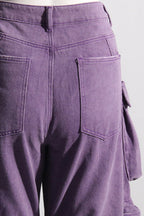 High-Rise Pocket-Detail Cargo Jeans
