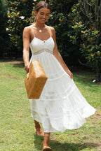 A-Line Ruffled Strap-Detail Dress